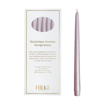 Herrgårdsljus candles 30 cm 六件套装  - Dusty 粉色 珍珠 - Hilke Collection