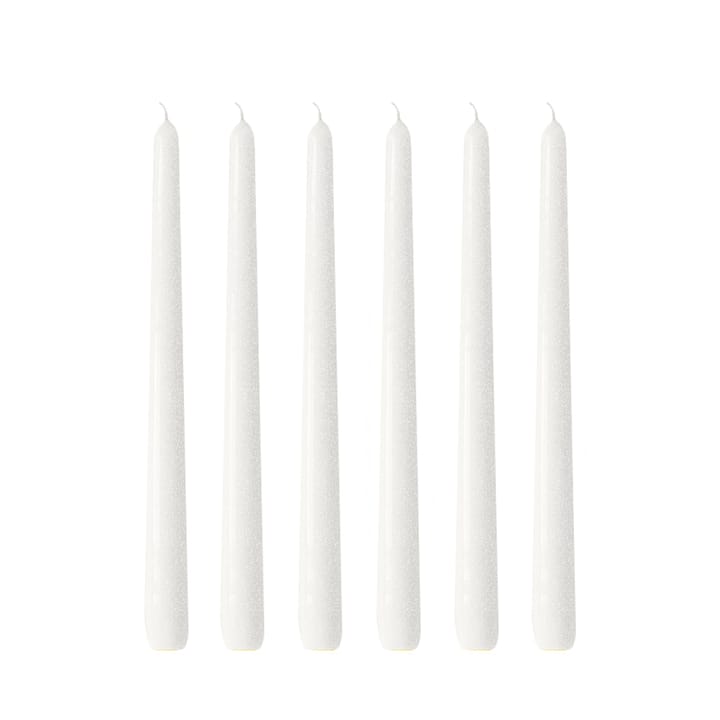 Herrgårdsljus candles 30 cm 六件套装  - 珍珠 白色 glossy - Hilke Collection