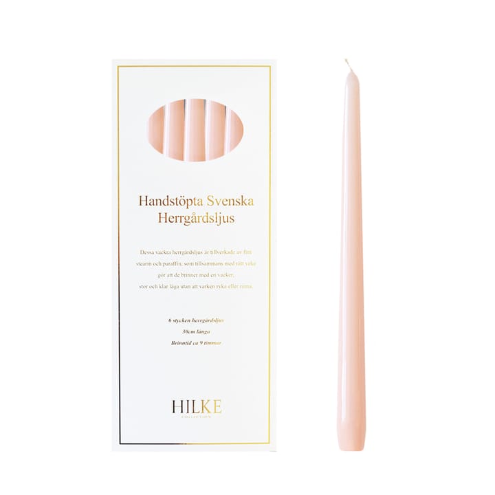 Herrgårdsljus candles 30 cm 六件套装  - 粉色 glossy - Hilke Collection