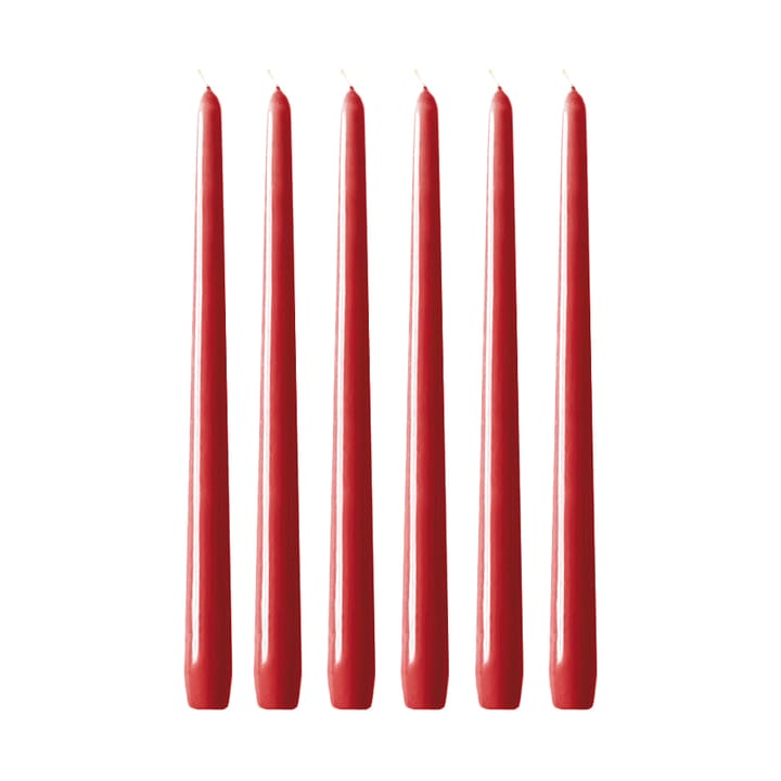 Herrgårdsljus candles 30 cm 六件套装  - 红色 glossy - Hilke Collection