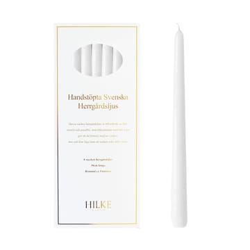 Herrgårdsljus candles 30 cm 六件套装  - 白色 glossy - Hilke Collection