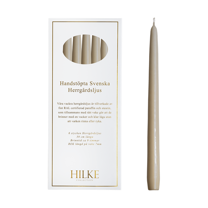 Herrgårdsljus candles 30 cm 六件套装  - 浅米色 - Hilke Collection