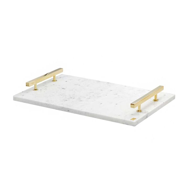 Hilke Collection tray 40.5x25.5 cm - 白色 marble-solid brass - Hilke Collection