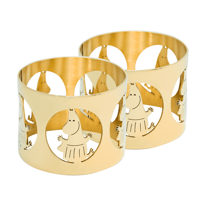 Hilke X 姆明 餐巾纸 rings Moominmamma 两件套装 - 黄铜 - Hilke Collection