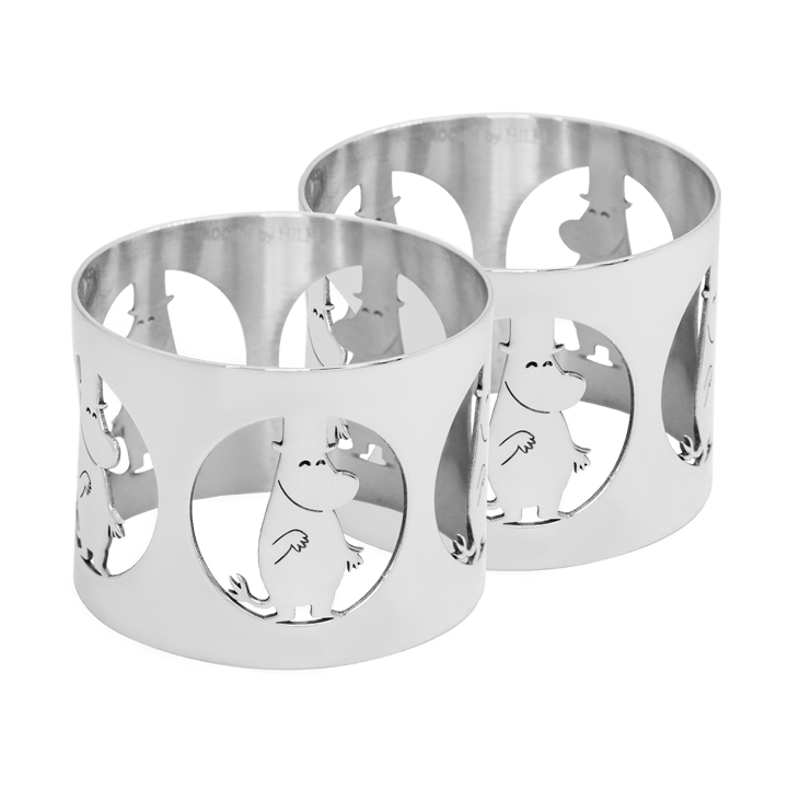 Hilke X 姆明 餐巾纸 rings Moominpappa 两件套装 - 黄铜 - Hilke Collection