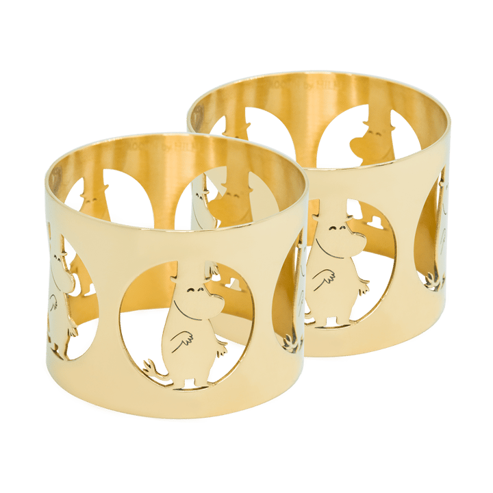 Hilke X 姆明 餐巾纸 rings Moominpappa 两件套装 - 镍镀 黄铜 - Hilke Collection