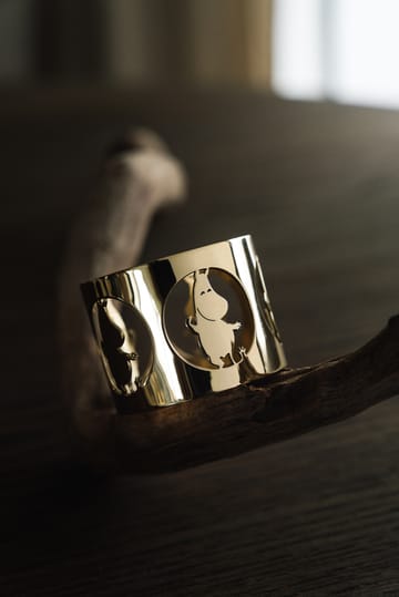 Hilke X 姆明 餐巾纸 Rings Moomintroll 两件套装 - 黄铜 - Hilke Collection