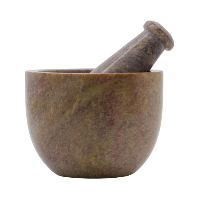 Arb mortar with pestle Ø10 cm - 褐色 - House Doctor