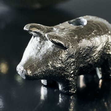 Pig 烛台 5 cm - Antique silver - House Doctor