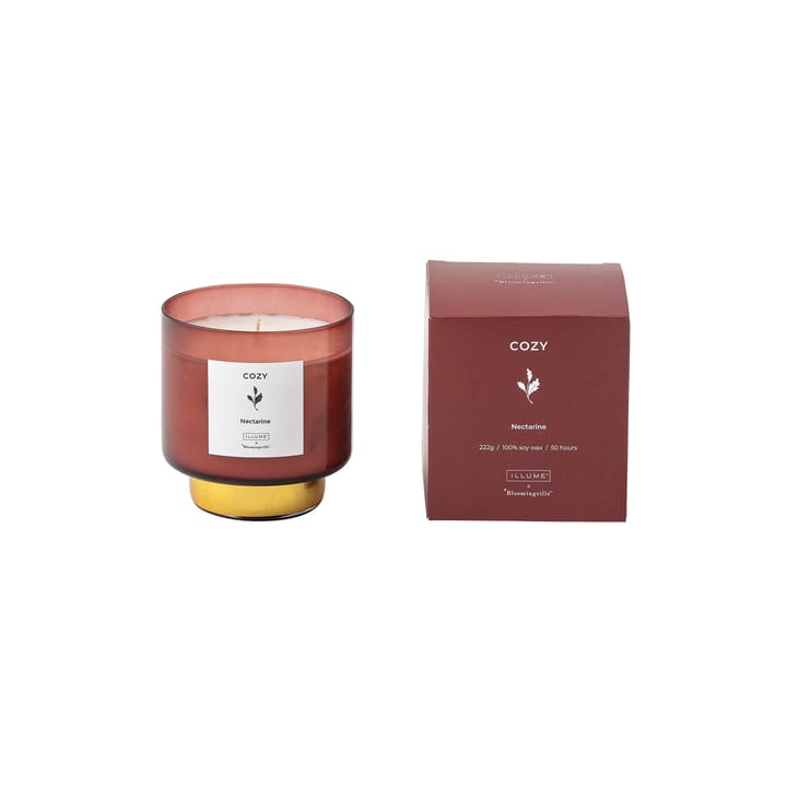 Cozy Nectarine scented candle, 222 g Illume x Bloomingville