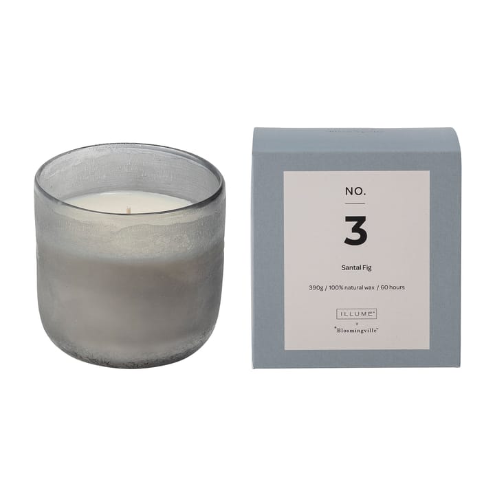 NO. 3 Santal Fig scented candle, 390 g + Giftbox Illume x Bloomingville