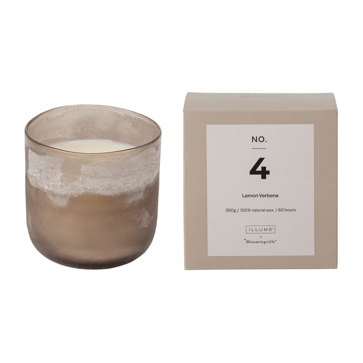 NO. 4 Lemon Verbena scented candle - 390 g + Giftbox - Illume x Bloomingville