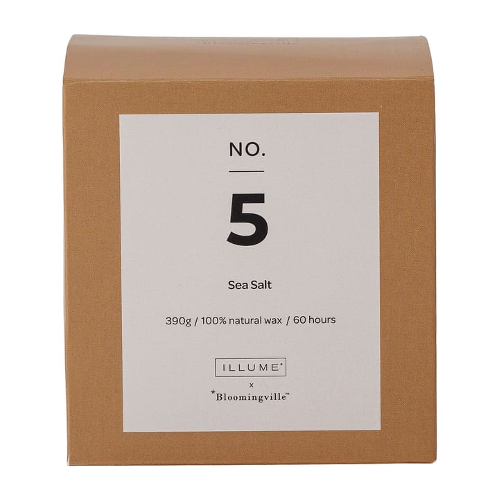 NO. 5 Sea Salt scented candle, 390 g + Giftbox Illume x Bloomingville