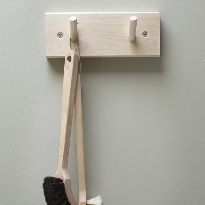 Knoppbräda hook rack birch wood - 2 hooks - Iris Hantverk