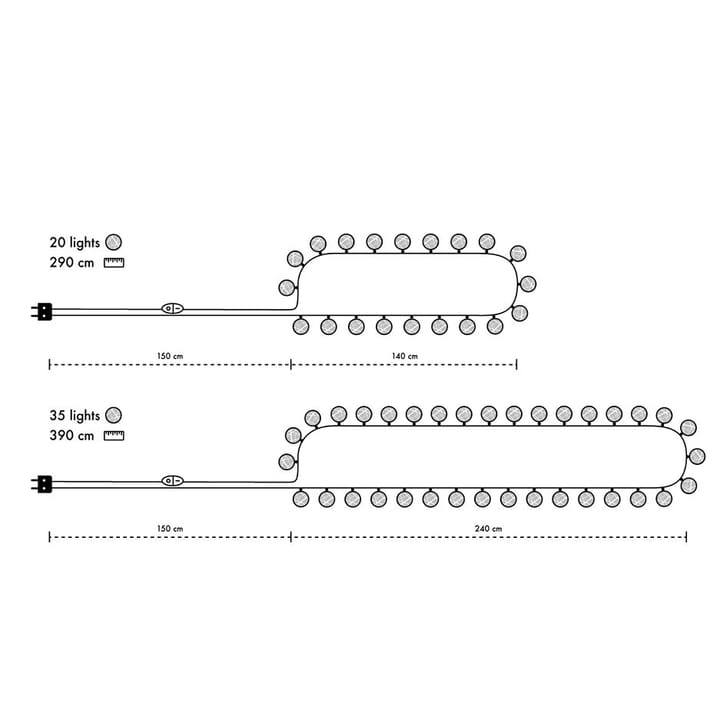 Irislights extra light chain, 20 balls Irislights