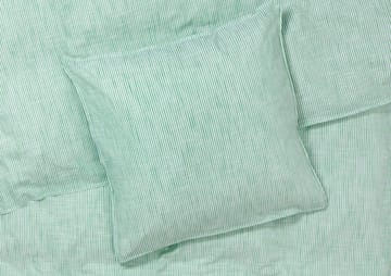 Monochrome Lines bedding set 150x210 cm - Green-white - Juna