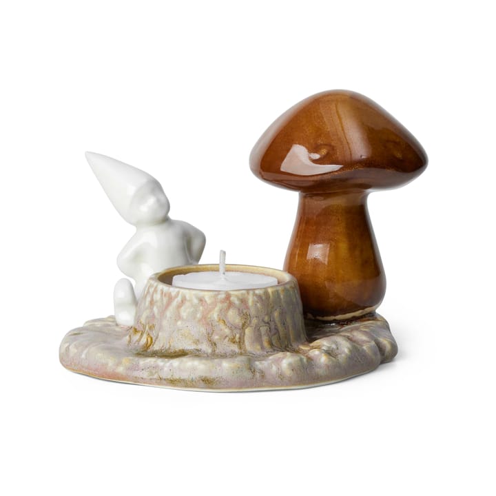 Christmas Tales tea light holder mushroom - 白色 - Kähler