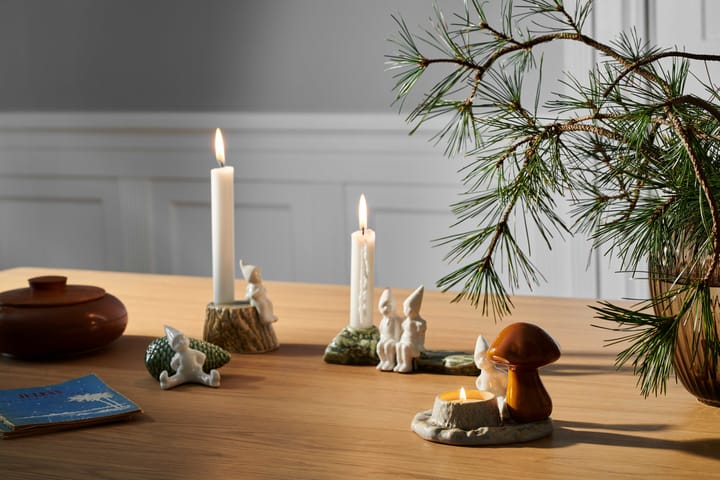 Christmas Tales tea light holder mushroom - 白色 - Kähler