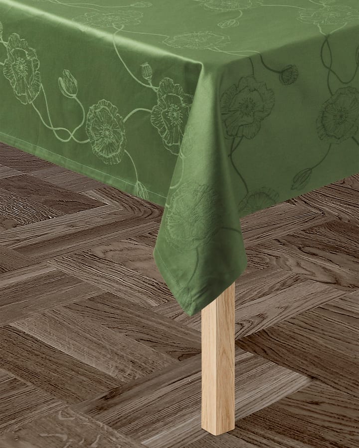 Hammershøi Poppy damask 桌布 green - 150x200 cm - Kähler