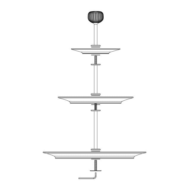 Hammershøi tier cake stand, 白色 Kähler