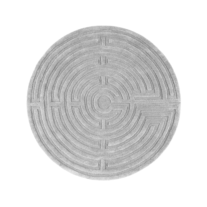 Minilabyrinth 地毯 round - 银色 灰色 (灰色), 130 cm - Kateha