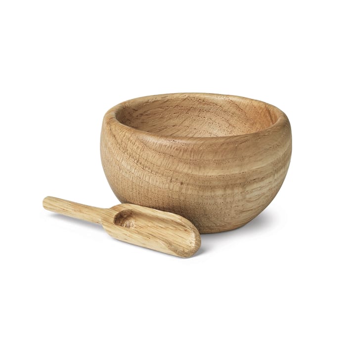 Kay Bojesen salt dish with spoon, Oak Kay Bojesen Denmark