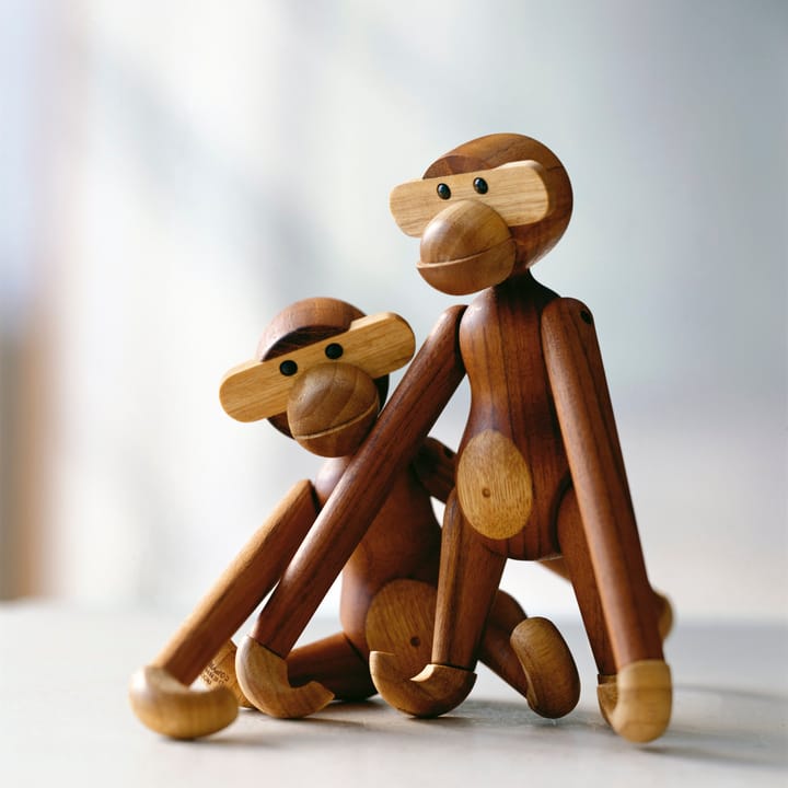 Kay Bojesen wooden monkey small - teak-limba wood 20 cm - Kay Bojesen Denmark