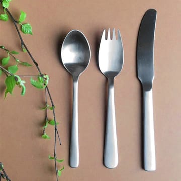 Grand Prix 儿童餐具 和 餐垫 4件 - Polished steel - Kay Bojesen