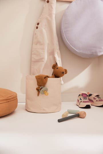 Kid's Base storage textile cylinder 两件套装 - Natural 白色 - Kid's Concept