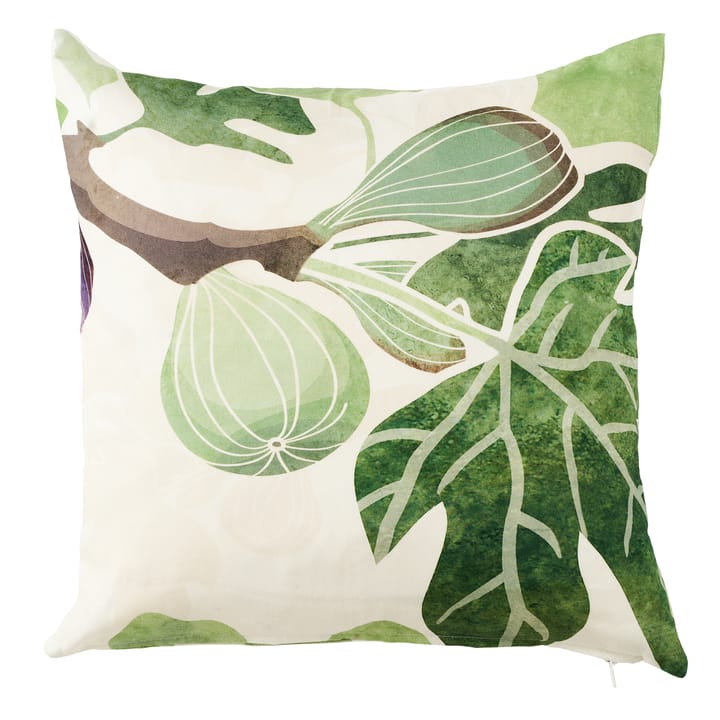 Figs pillowcase - 绿色-白色 - Klippan Yllefabrik