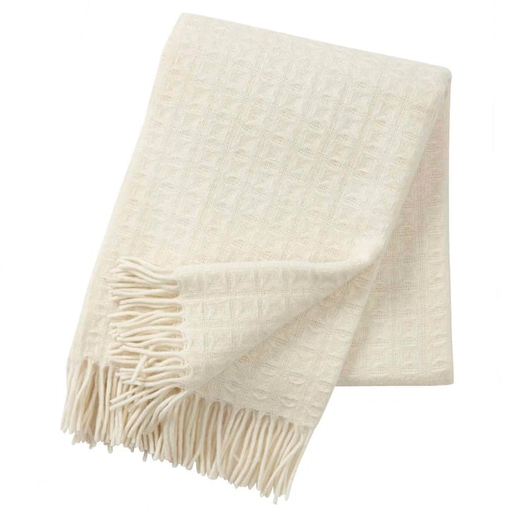 Twist 羊毛毯子 - natural 白色 - Klippan Yllefabrik