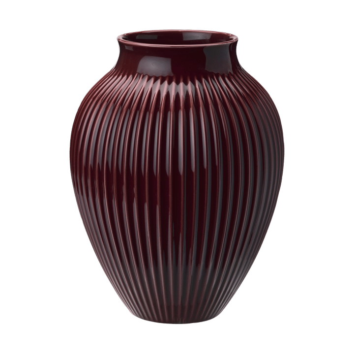 Knabstrup 花瓶 ribbed 27 cm - Berry - Knabstrup Keramik