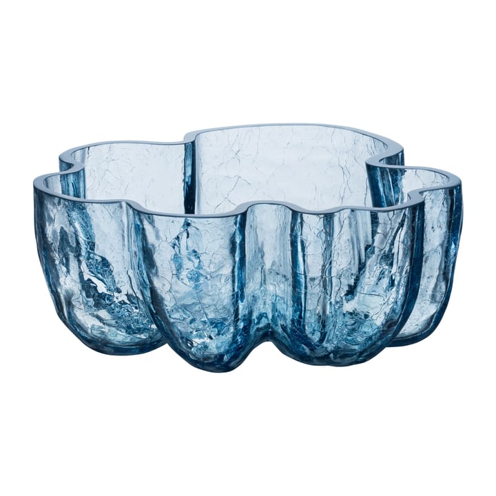 Crackle 碗 10,5 cm - Circular glass (Blue) - Kosta Boda