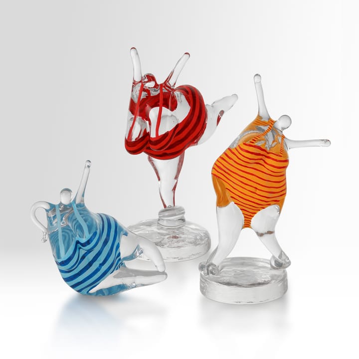 KE 'Badlycka' glass sculpture - 黄色-红色 - Kosta Boda