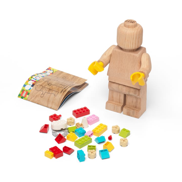 LEGO mini wooden figurine, Soaped oak Lego