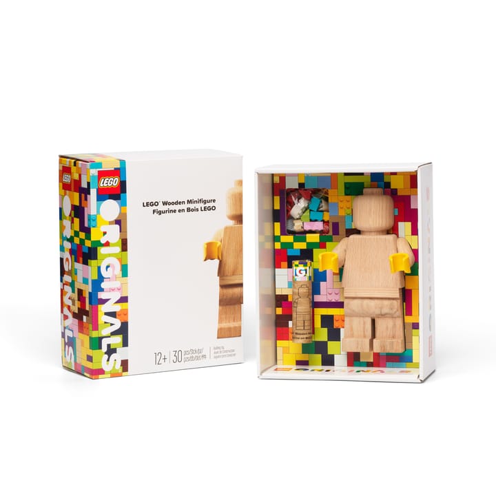 LEGO mini wooden figurine, Soaped oak Lego