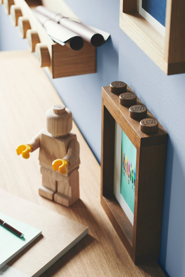 LEGO mini wooden figurine, Soaped oak Lego