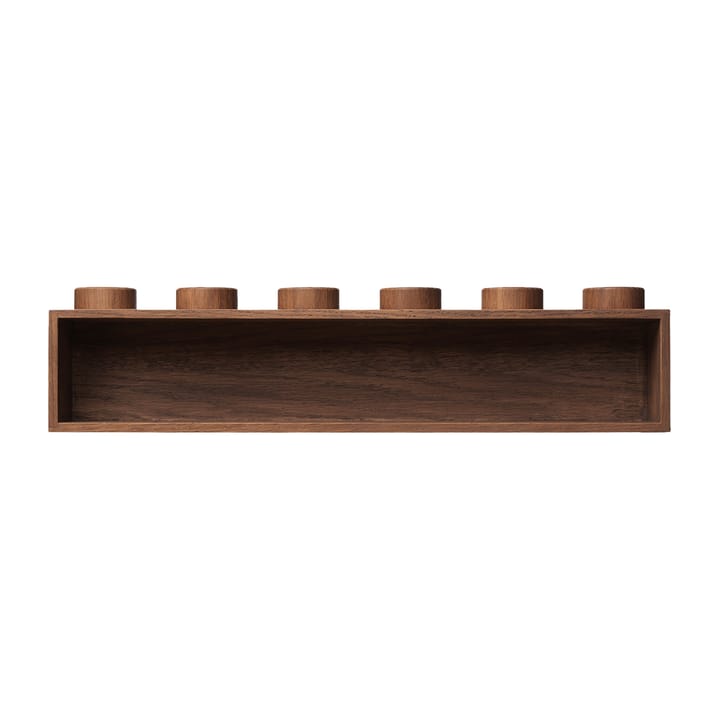 LEGO wooden book shelf, Dark stained oak Lego