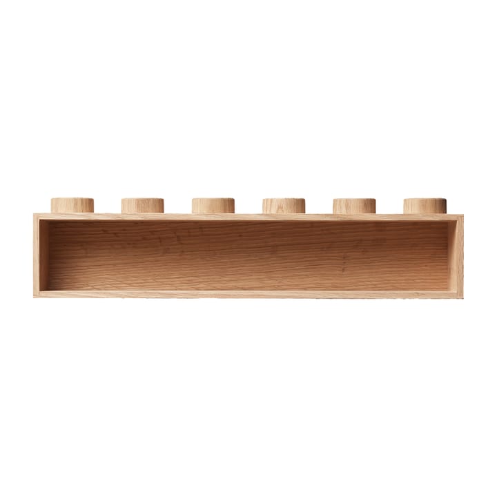 LEGO wooden book shelf, Soaped oak Lego