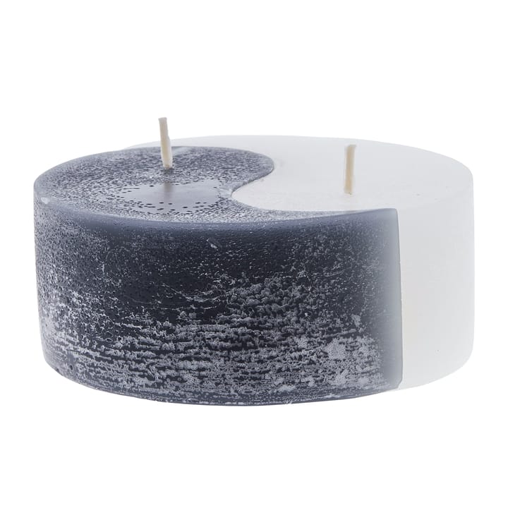 YingYang block candle Ø13 cm, 黑色-白色 Lene Bjerre