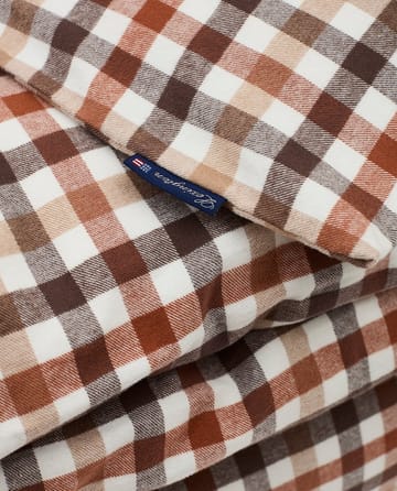 Checked cotton and flannel 被套 220x220 cm - Rustic Brown/Off White - Lexington