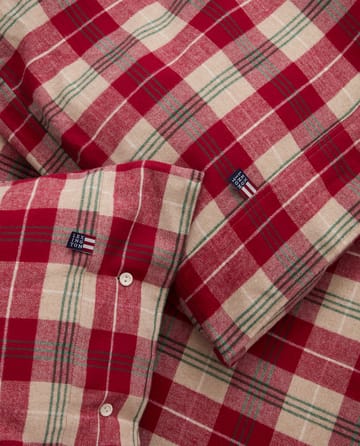 Checked cotton flannel 床上用品套装 - 红色-米色-绿色-白色 - Lexington