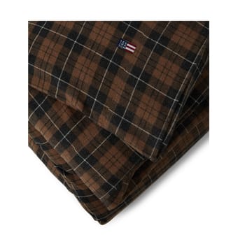 Checked Cotton Flannel 被套 150x210 cm - Brown-dark grey - Lexington