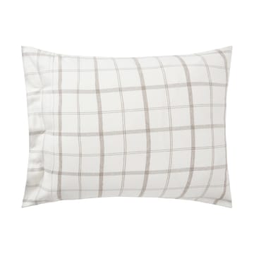 Checked Flannel 枕头套 50x60 cm - 白色-褐色 - Lexington