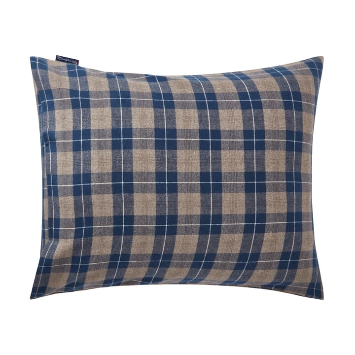 Checked Flannel 枕头套 50x60 cm, Denim 蓝色-米色 Lexington