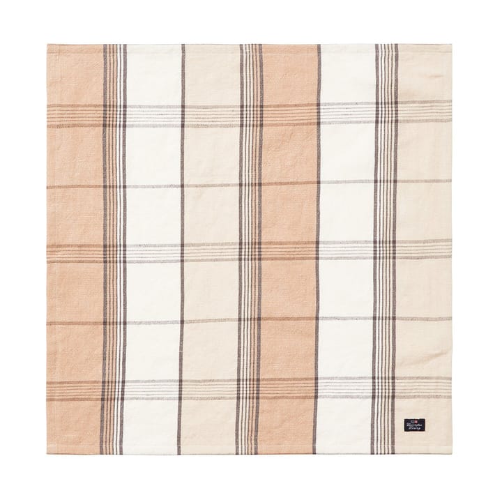 Checked Linen/Cotton 纺织品 餐巾纸 50x50 cm - 米色 - Lexington