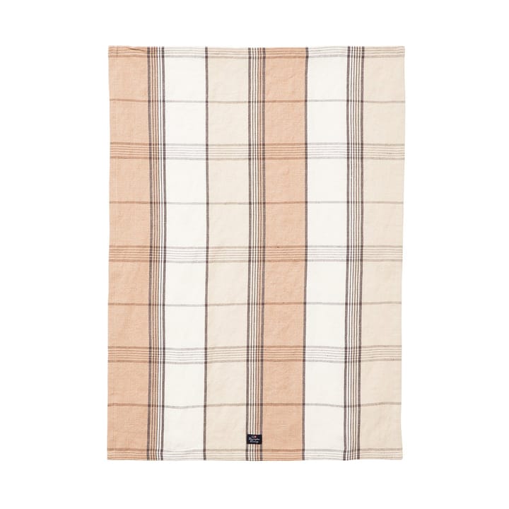 Checked Linen/Cotton 厨房巾 50x70 cm - 米色-白色 - Lexington