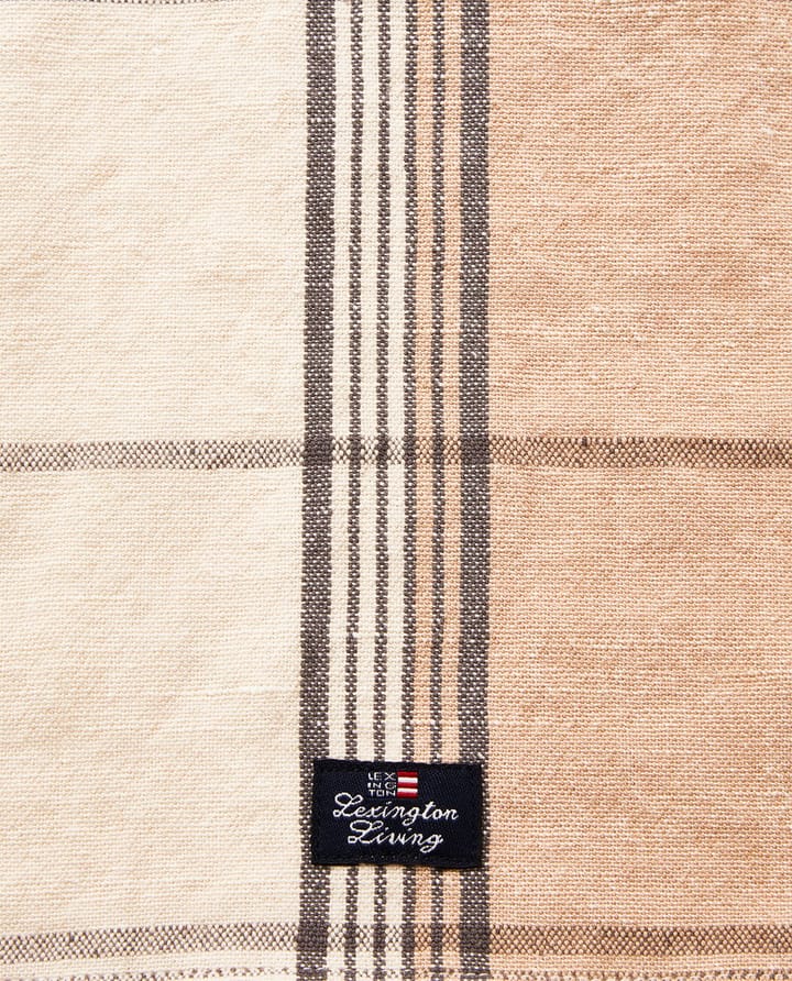 Checked Linen/Cotton 厨房巾 50x70 cm - 米色-白色 - Lexington