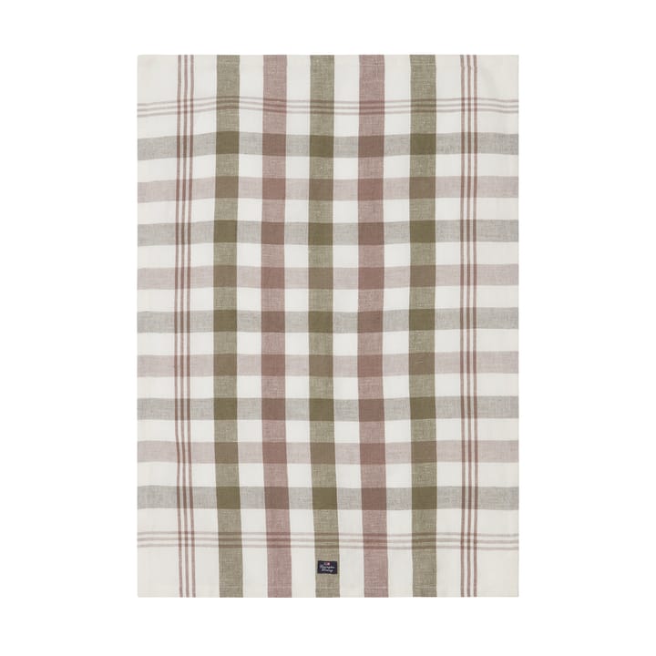 Checked Linen/Cotton 厨房巾 50x70 cm - 橄榄色 - Lexington