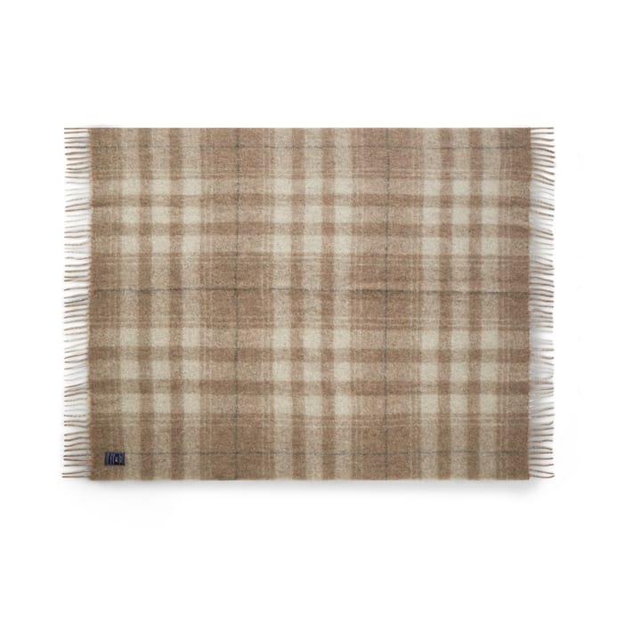 Checked Mohair Mix 毯子 130x170 cm - 米色-白色-灰色 - Lexington